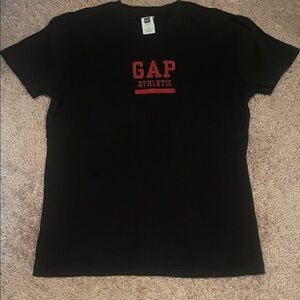 GAP Black Tee with Red Athletic Logo